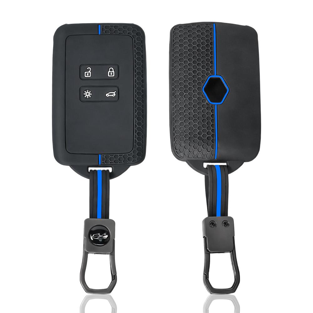 Custodia in Silicone per Chiave Auto Smart Remote Control Fob per Renault Captur Koleos Kadjar Arkana Megane Dacia Duster Sandero Stepway