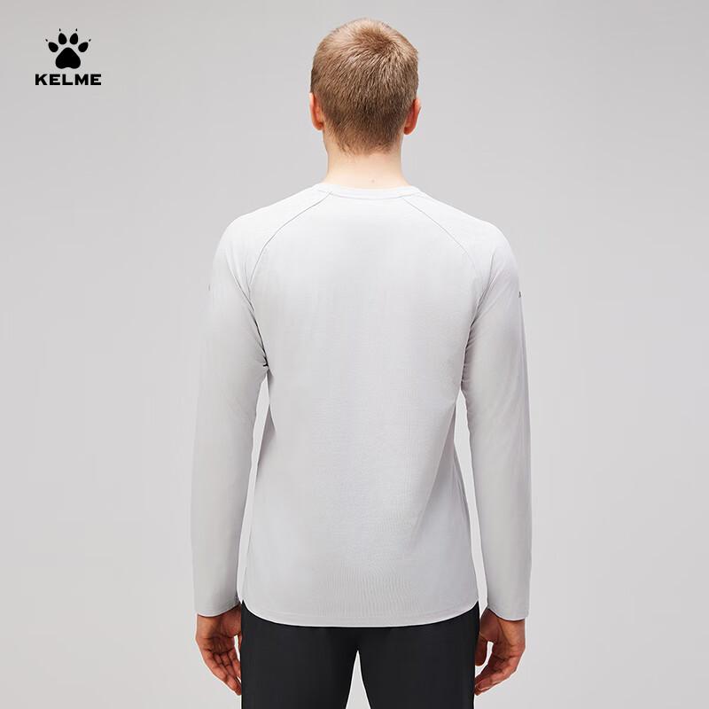 KELME Spring Cotton-Feel Quick-Dry Long Sleeve Sports T-Shirt Running Football Training Long Sleeve Sportswear Agate