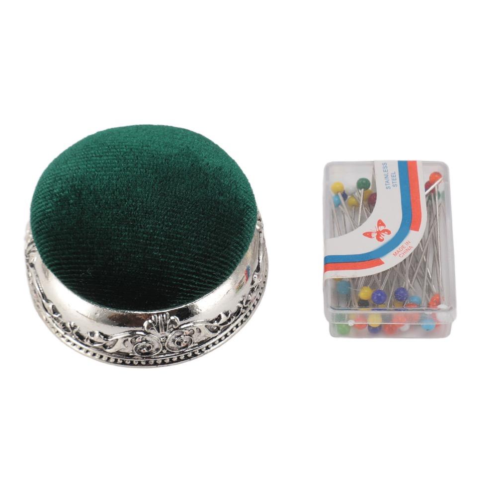 Half Ball Shape Retro Needle Cushion Soft Elastic Design Metal Base Pin Cushion  For Sewing