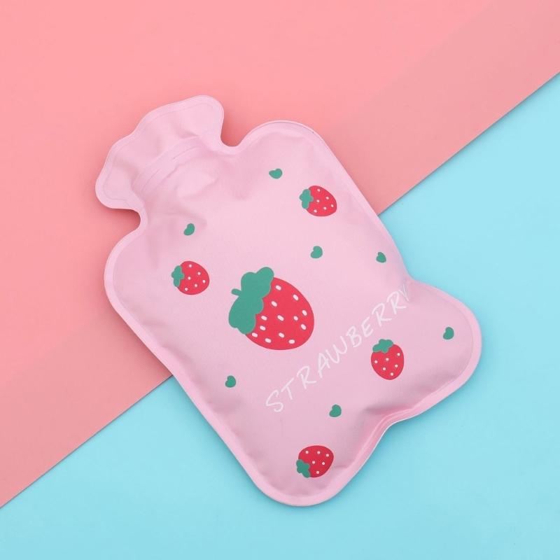 Cartoon-Warmflasche Wasserbefüllung Explosionsgeschützt Mini Tragbar Warmwasserbeutel für Frauen Mädchen Handwärmer Winter