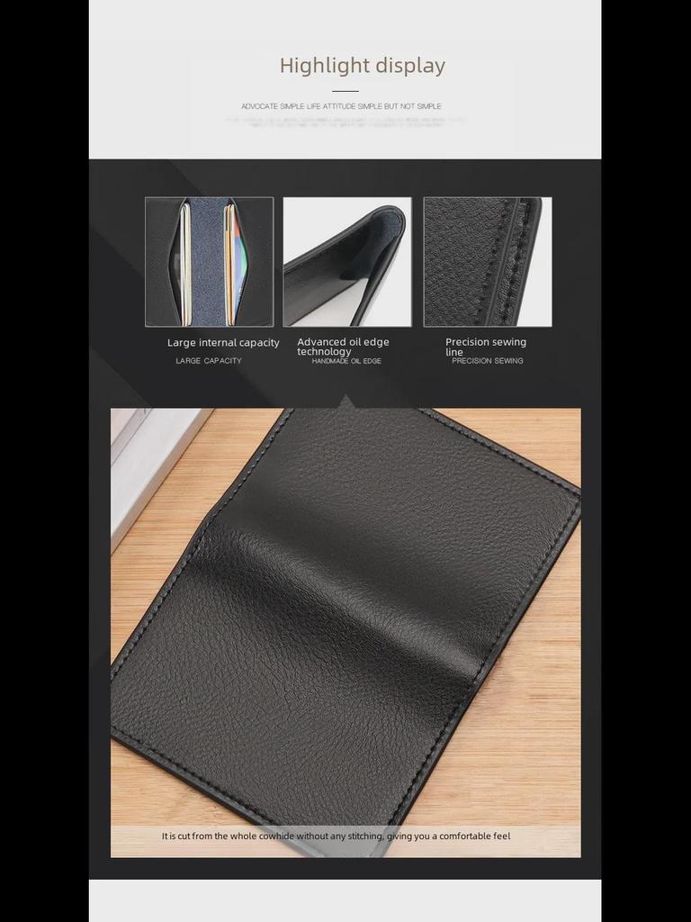 Herren-Kartenetui aus echtem Leder für Visitenkarten und Bankkarten – Modell 3003.