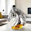 Karafka na whiskey s hlavou koně, 350 ml, 3D novinková skleněná láhev na alkohol pro dekoraci domácího baru, Jedinečný dárek pro milovníky koní a whiskey, Táta Muži