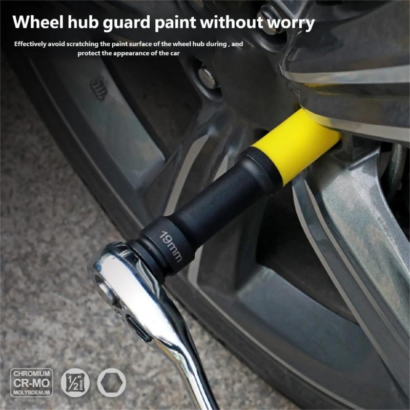 Professional Socket Set 1/2 Inch Drive with Hexagonal Rounded Corner Design for Car Impact Wrenches and Stable Operation