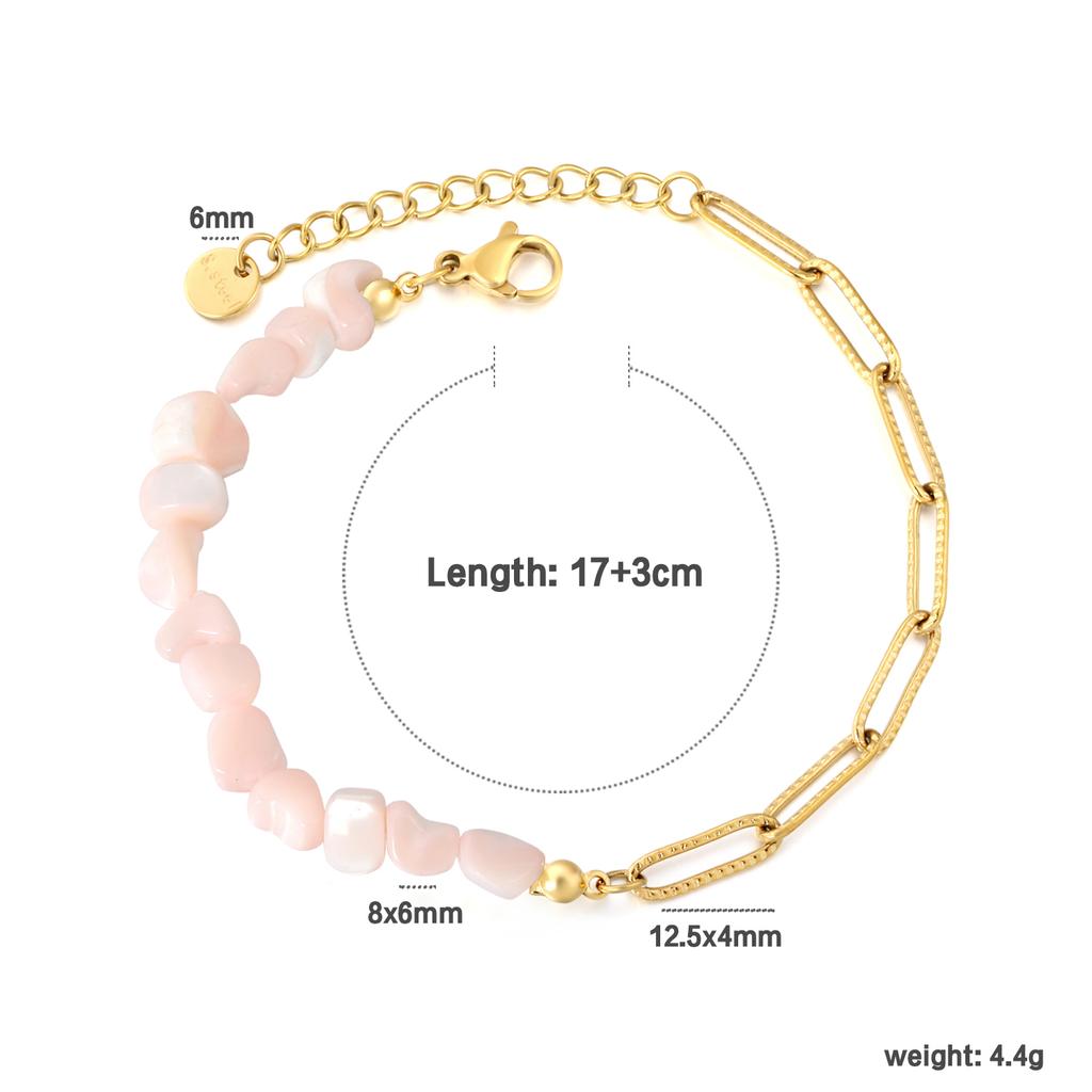 Summer Fashion Sweet and Cute Bracelet, Seaside Bohemian Style Jewelry for Women Daily Wear, Stainless Steel Exquisite Bracelet