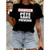 French Fart Humor Letter Print T - Shirt Women's Spring - Summer Short - Sleeve Crew - Neck Casual T - Shirt, Daily Leisure, Holiday Gift