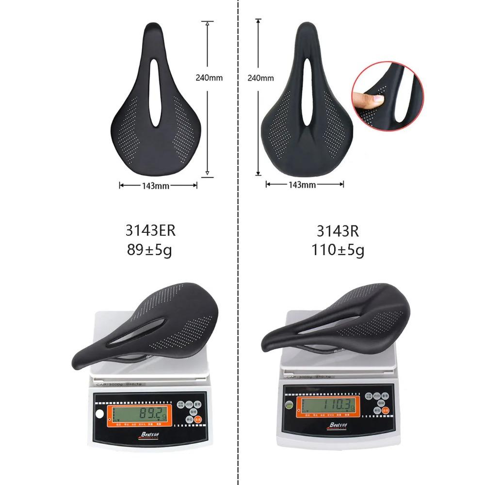 Nuevo Sillín de Bicicleta de Carbono EVA de 89g Sillín Cómodo Ultraligero Sillín MTB 7x7mm Bicicleta de Carreras Instalación de Bicicleta 240*143MM