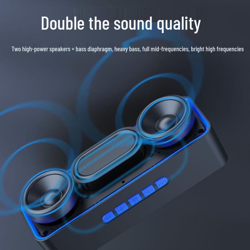 High-Volume Bluetooth Subwoofer Speaker with Voice Announcer