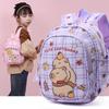 Capybara Kids Backpack For School With Nylon Material And Cartoon Pattern