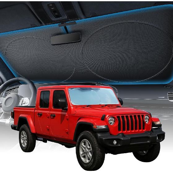 2025 Upgraded Zanch Car Front Windshield Sun Shade- Ultimate UV Protection & Heat Reduction|OEM Design|Innovative No Light Leakage Technology|4-Layer