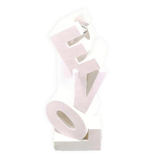 Yousheng 3D Printed LOVE Vase Plastic Flower Vase Modern Hand Sculpture Decorative Vase for Table Centerpiece Wedding Living Room Office Home