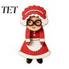 Reusable Festival Party Supplies Christmas Wooden Dangle Toy, Santa Claus Refrigerator Magnet, Cute Cartoon Scene Decoration Ornaments Snowman