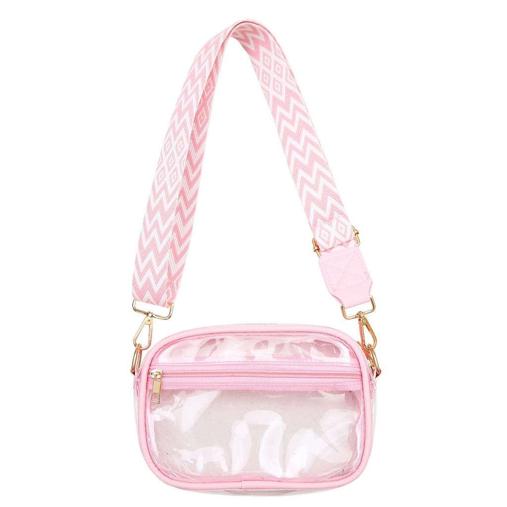 New trendy Hong Kong style transparent pvc messenger bag transparent shoulder bag beach bag messenger bag