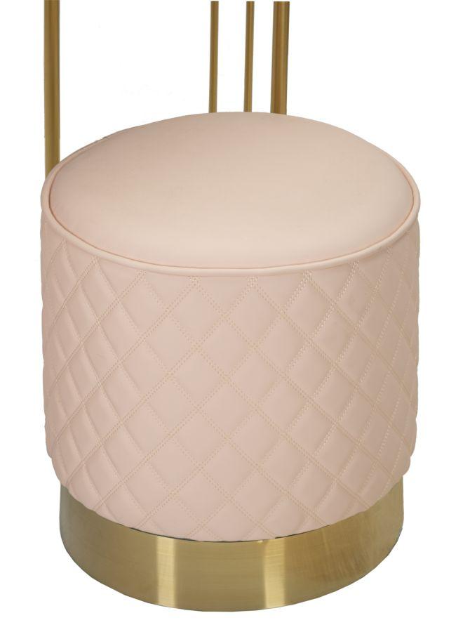 Betttisch Sharon Rosa Mit Hocker Cm 120X40X75 (Hockergröße Ø36X39)