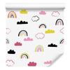 Colorful Clouds Rainbows Wallpaper for Living Room and Bedroom 50x1000