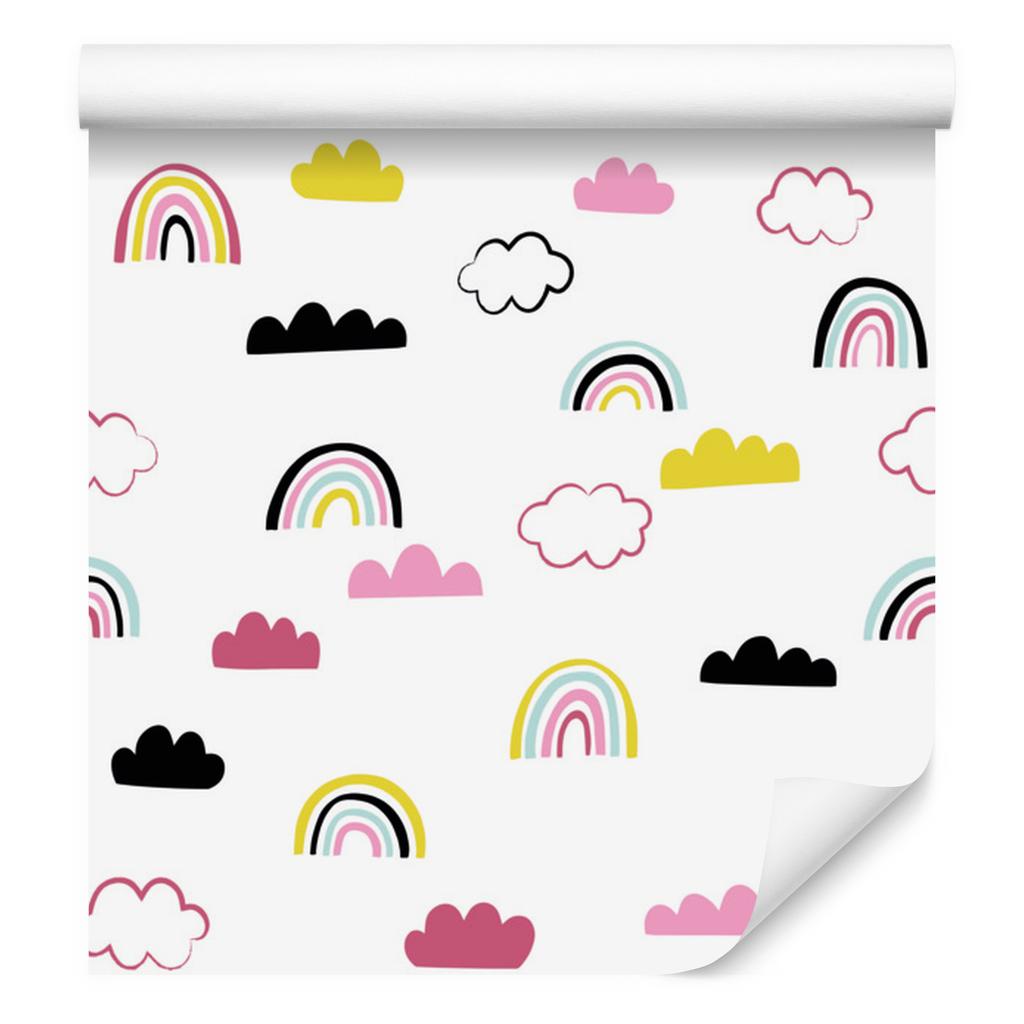 Colorful Clouds Rainbows Wallpaper for Living Room and Bedroom 50x1000