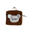 Adorable Mini Plush Backpack For Kids Featuring Charming Cartoon Bear Design And Stylish Colors