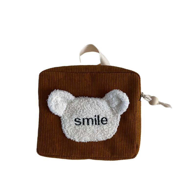 Adorable Mini Plush Backpack For Kids Featuring Charming Cartoon Bear Design And Stylish Colors