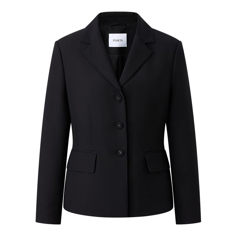 

PORTS Женский 2025 Весна Черный Однотонный Блейзер L