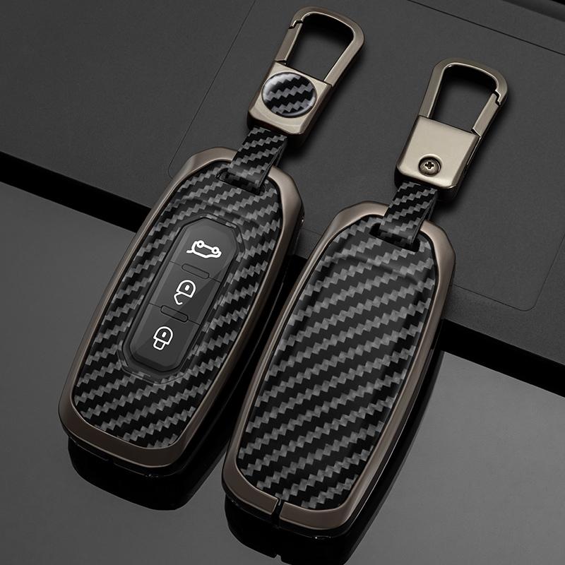 Zinc Alloy Car Smart Key Case Cover Shell Keyless Protector Holder Fob for Ford Territory EV Keychain Remote Accessories