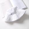 Cotton white bucket hat women spring summer autumn sun protection hat art student embroidery aircraft solid color versatile basin hat