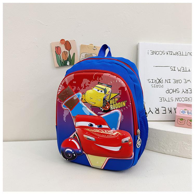 

Adorable Cartoon Lightweight Nylon Kindergarten Backpack For Kids With Curved Straps синий