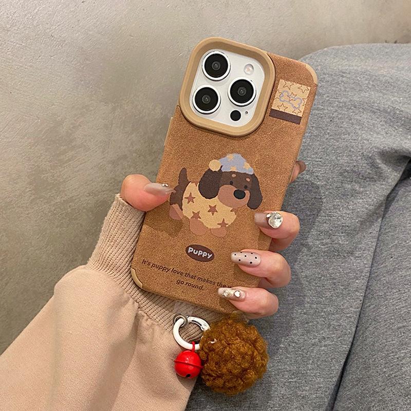 Autumn and Winter Cute West Highland Dachshund with Skin Texture for IPhone16pro Mobile Phone Case for Apple 15 Protective Case