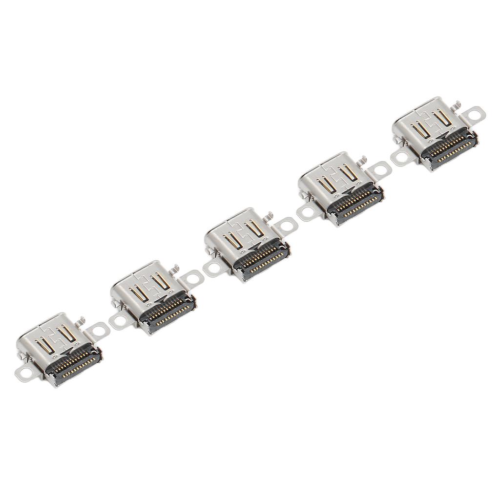 Game Console Type C Socket Replacement Gamepad Power Charging Port for SWITCH OLED 5pcs