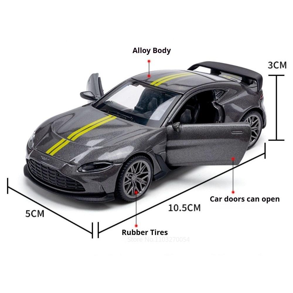 1:43 V12 Alloy Models Diecast Toys Cars Doors Opened Rubber Tires Metal Body Display Box Miniature Vehice Christmas Holiday Gift