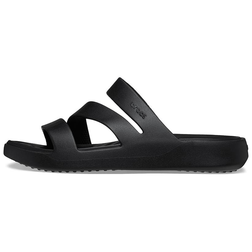 Crocs Getaway Strappy Sandals Comfortable Versatile Anti-Rubbing Slide Sandals Women Sandals Black 209587-001