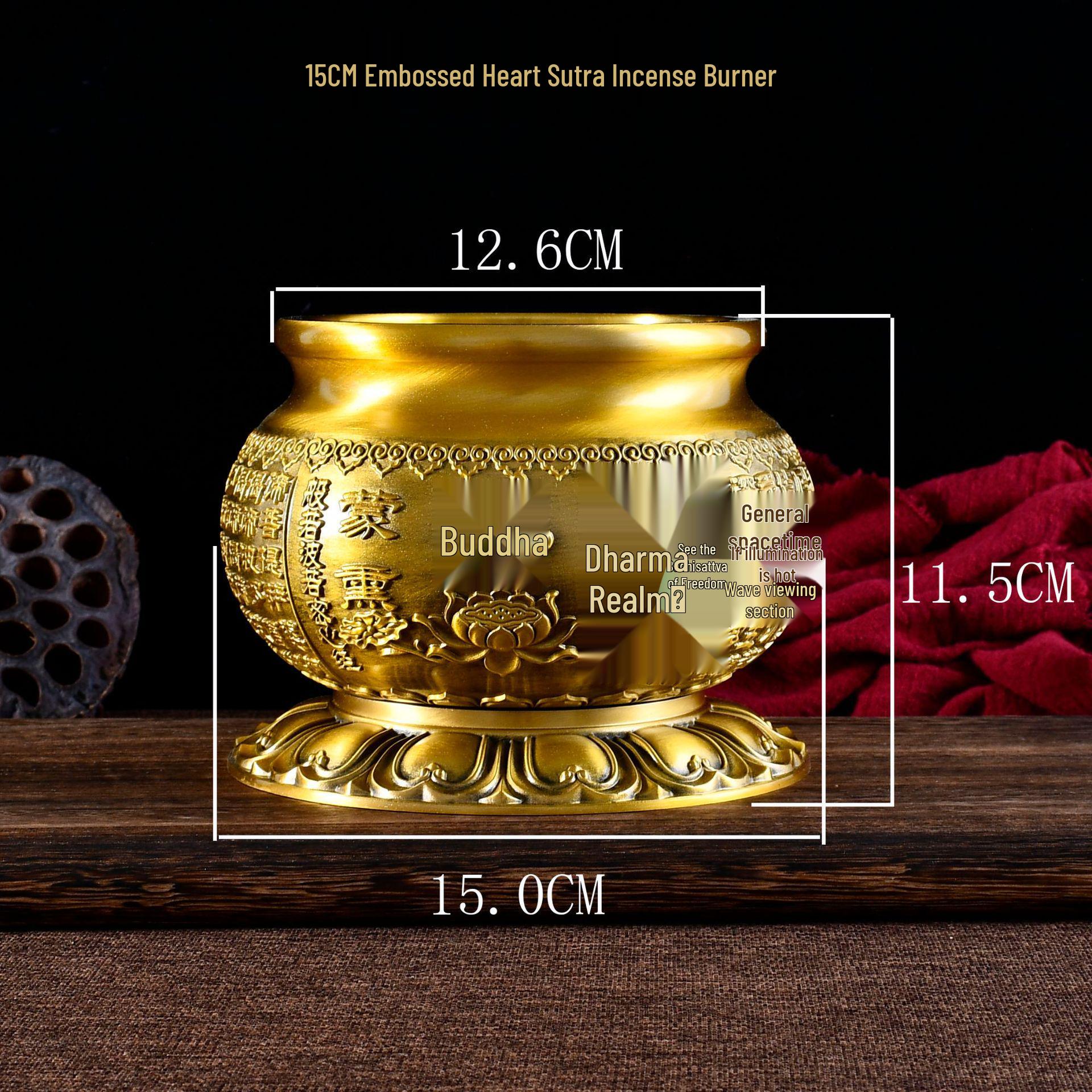 Brass Lotus Incense Burner and Holder for Buddha Worship