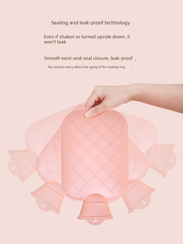 Hot Water Bottle, Thickened Explosion-Proof Hand Warmer, Small Hand Warmer Bag, Women's Belly Warmer, Plush Hot Compress Water Bag