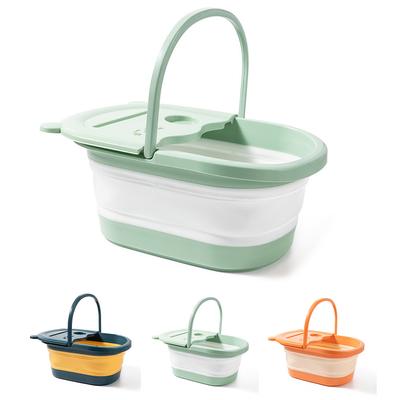 ABS Collapsible Foot Bath Basin Portable Foot Soaking Tub With Handle Foot Massager Bucket With Phone Placement Slot For Home