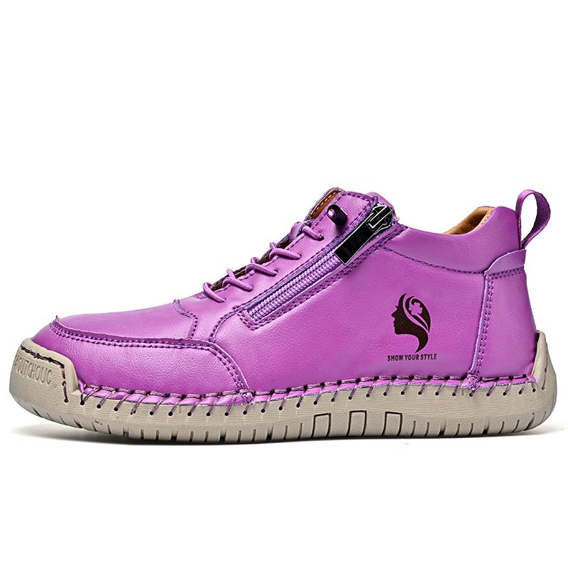 36-43 Women's Casual Leather Shoes Large Size Women's Driving Car Shoes Breathable Handmade Casual Shoes