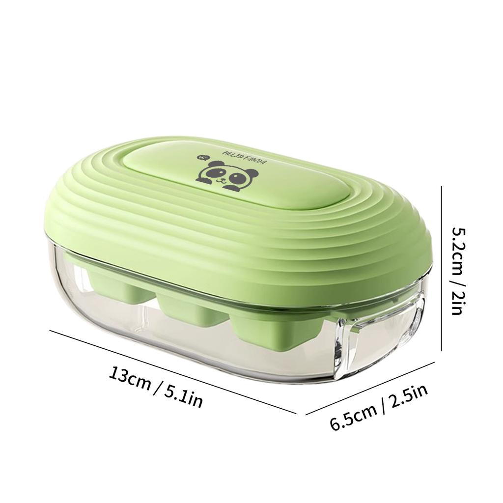 Refrigerator Mini Ice Cube Mold 6 Compartments Ice Cube Tray With Cover Summer Reusable Press Type Ice Box