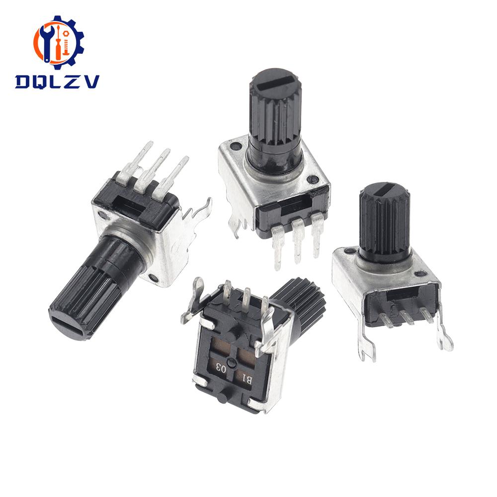 RV09 Horizontal Vertical Adjustable Potentiometer 15/20mm Shaft 1K 2K 5k 10K 20K 50K 100K 1M 0932 9 Type 3pin Seal Potentiometer