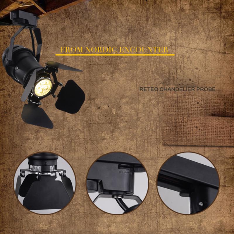 Lampă de fier cu plafon E27 vintage Lampă retro cu lumină industrială, reglabilă cu 4 foi, pentru magazin de haine, bar de cafea, accesoriu în stil mansardă