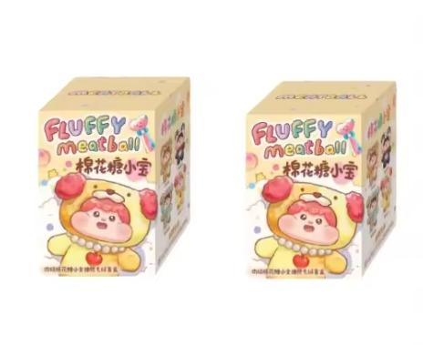 Beco Fun X Meatball Cotton Candy Little Treasure Vinyl Plush Cute Exquisite Desktop Ornament Surprise Birthday Gifts