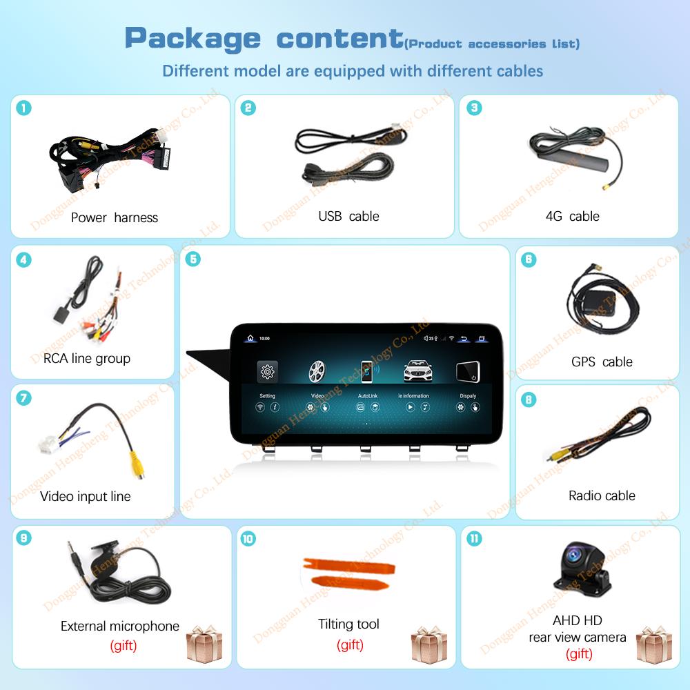 10.25/12.3" Android13 For Mercedes Benz GLK Class X204 2013-2015 GPS Navigation Radio CarPlay 4G 360Camera Car Multimedia Playe