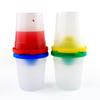 4pcs Paint Brushes and 4pcs No Spill Paint Cups with Lids for Kids Beginners