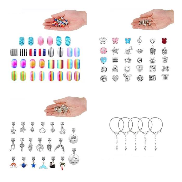 Jewelry Making Kit Bracelets Beads Charms Pendants Gift