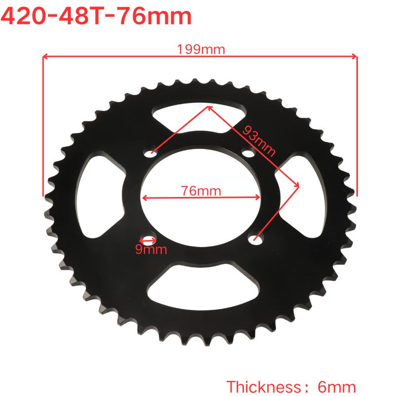 420-37T/41T/42T/48T/50T/60T Teeth Motorcycle Sprocket Rear Back Sprocket For110cc 125cc 140cc Dirt Pit Bike ATV Quad Buggy Kart