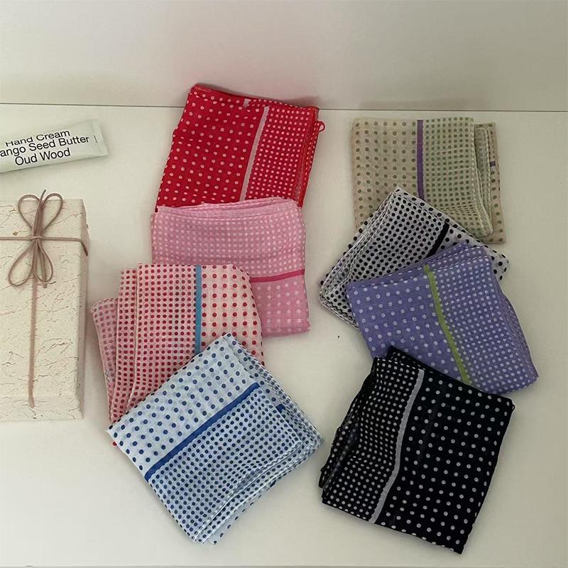 Cotton Linen Small Square Scarf Scarf Fresh Breathable For Women Hairband Versatile Triangular Scarf Necktie Fart Curtain