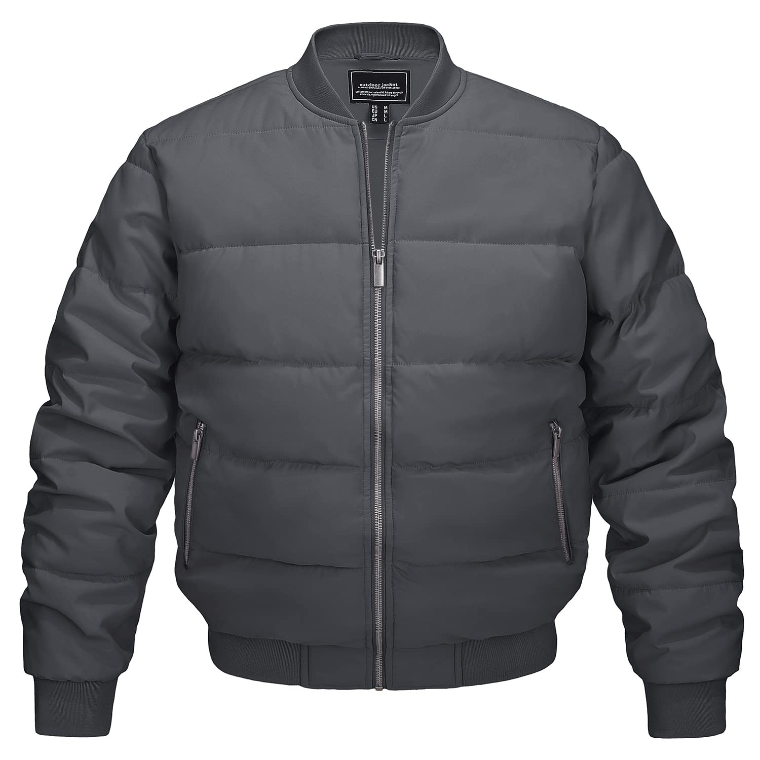 

KEFITEVD Padded Stadium Winter Golf Warm and Windproof Down Jacket for Streetwear and Everyday Dark Size 2XL Men s Jacket, Blouson, Jacket, Wear,