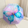 1pc Butterfly Sparkle Pattern Umbrella Design Automatic Opening and Closing Umbrella, High-quality Travel Umbrella,  C1128169