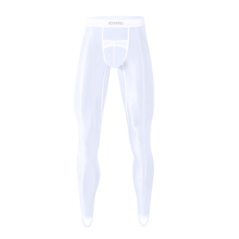 

Мужские прозрачные брюки-леггинсы с высокой эластичностью для ночного клуба Medium белый