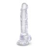 Gode - King Cock - Transparent - Réaliste - Testicles - Powerful Suction Cup