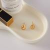 European and American stainless steel zircon stud earrings niche water drop earrings titanium steel jewelry