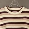 2026 Spring Women's Slim Striped Pullover Sweater - Sweet, Youthful Knit Top