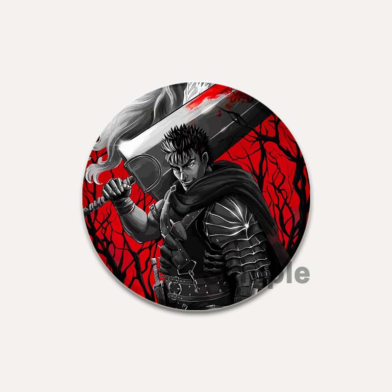 

32/44/58 мм аниме броши BERSERK мультфильм кишки/значок Гриффита на рюкзак одежда круглые булавки ручной работы для подарка аксессуар 58mm