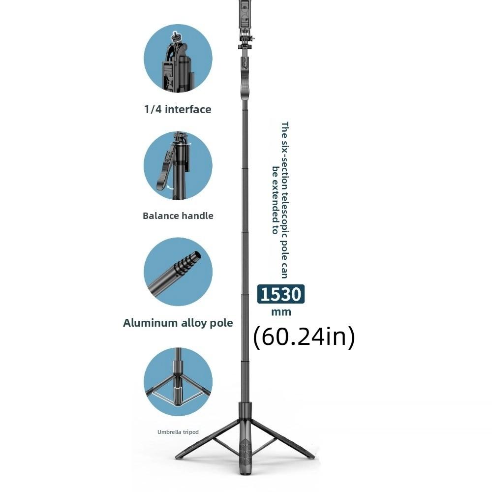 1.53m Telescopic Selfie Stick Adjustable Selfie Stick Tripod Bluetooth Selfie Stick  Travel